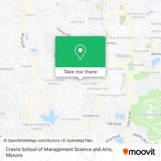 Cresta School of Management Science and Arts map