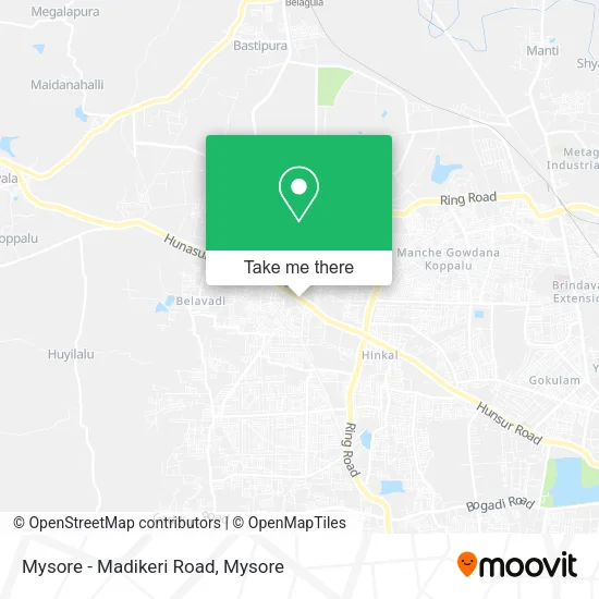 Mysore - Madikeri Road map