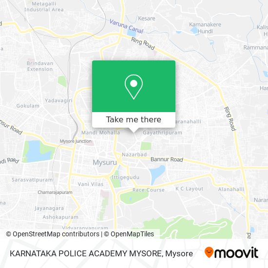 KARNATAKA POLICE ACADEMY MYSORE map