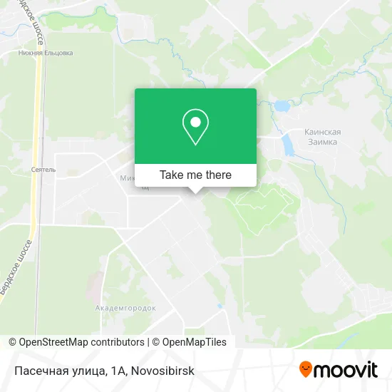 Пасечная улица, 1А map