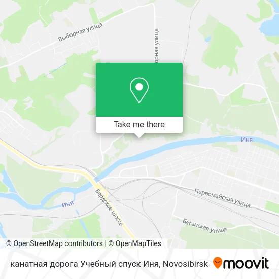канатная дорога Учебный спуск Иня map