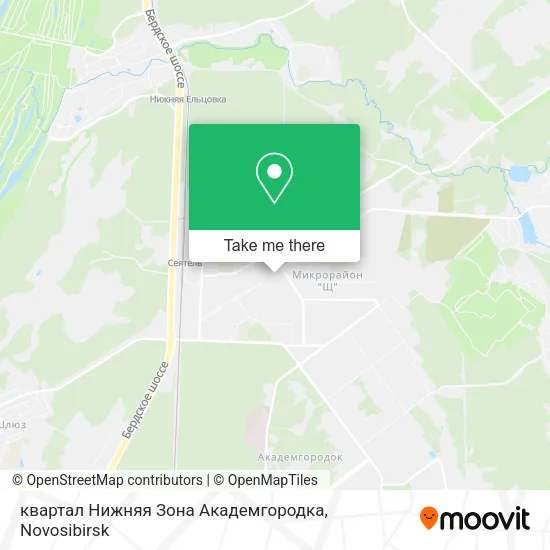 квартал Нижняя Зона Академгородка map