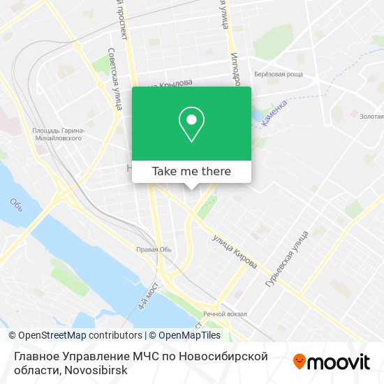 Главное Управление МЧС по Новосибирской области map