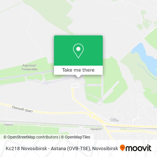Kc218 Novosibirsk - Astana (OVB-TSE) map