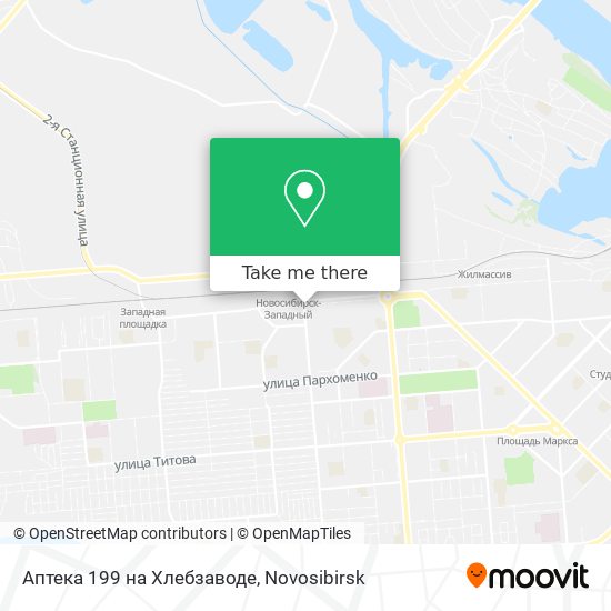 Аптека 199 на Хлебзаводе map