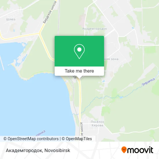 Академгородок map