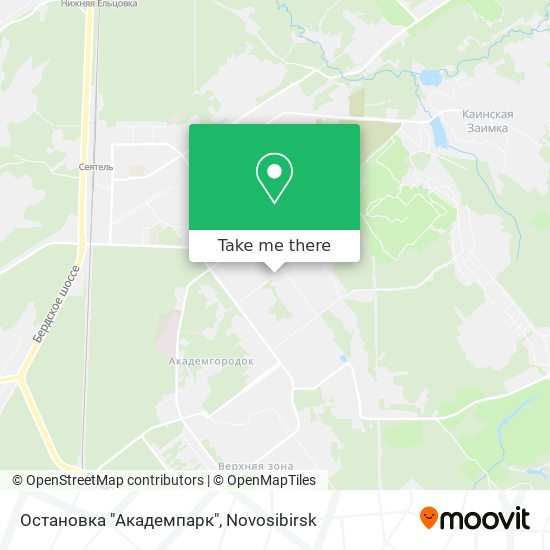 Остановка "Академпарк" map