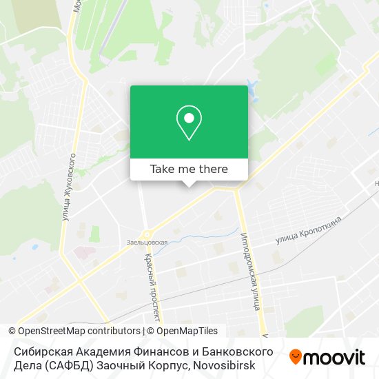 Сибирская Академия Финансов и Банковского Дела (САФБД) Заочный Корпус map