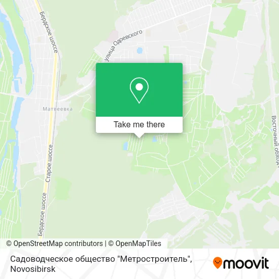 Садоводческое общество "Метростроитель" map