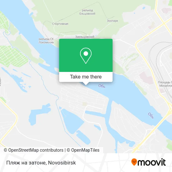 Пляж на затоне map