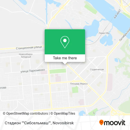 Стадион ""Сибсельмаш"" map