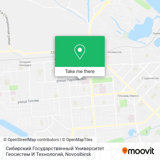 Сибирский Государственный Университет Геосистем И Технологий map