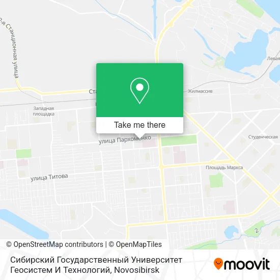 Сибирский Государственный Университет Геосистем И Технологий map