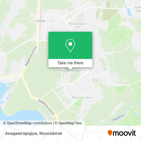 Академгородок map