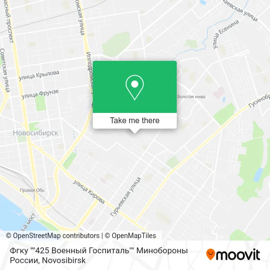 Фгку ""425 Военный Госпиталь"" Минобороны России map