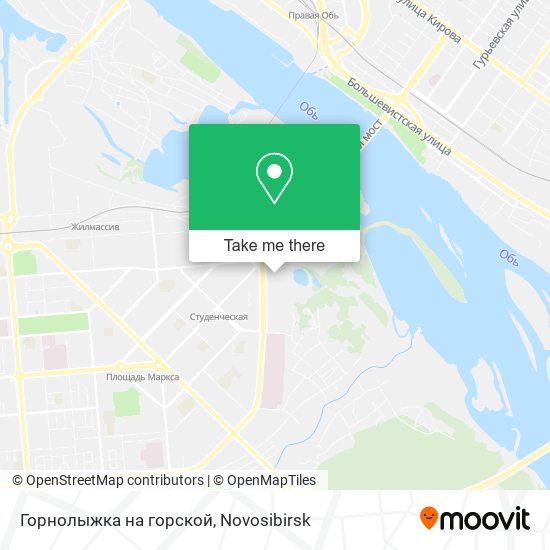 Горнолыжка на горской map
