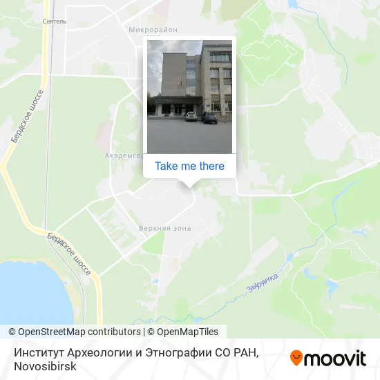 Институт Археологии и Этнографии СО РАН map