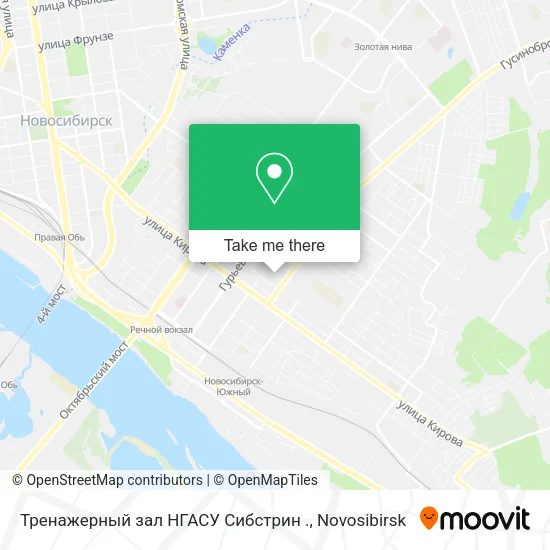 Тренажерный зал НГАСУ  Сибстрин . map