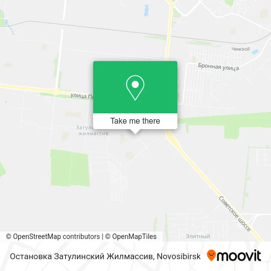 Остановка Затулинский Жилмассив map