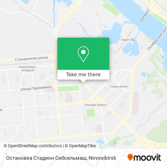 Остановка  Стадион Сибсельмаш map