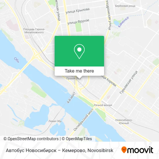Автобус Новосибирск – Кемерово map