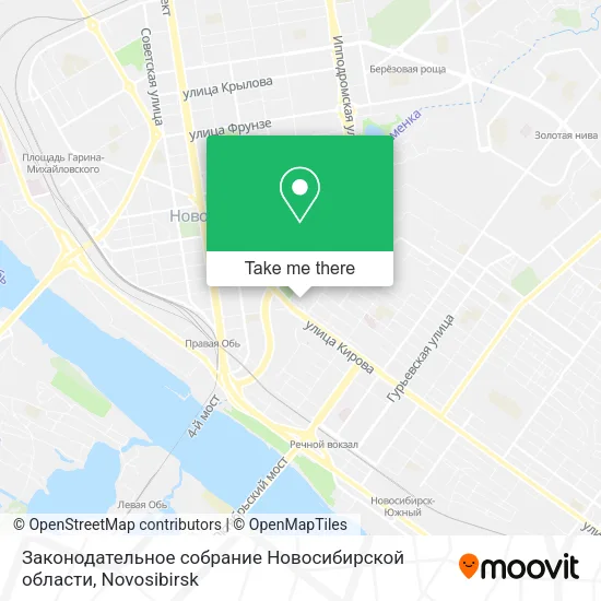 Законодательное собрание Новосибирской области map