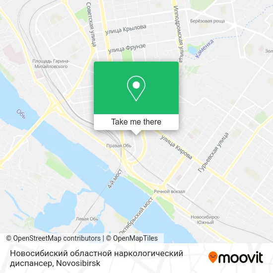 Новосибиский областной наркологический диспансер map