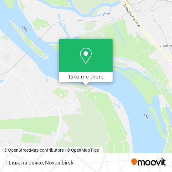 Пляж на речке map