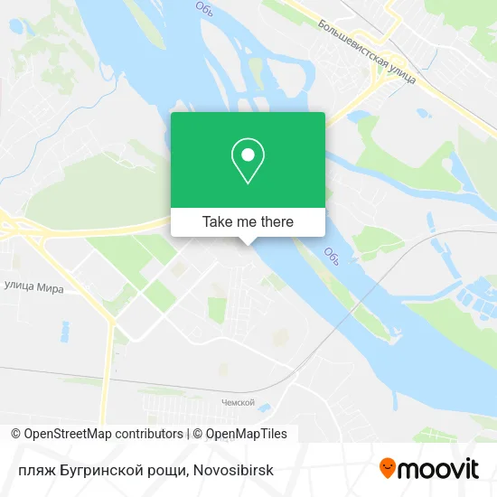 пляж Бугринской рощи map