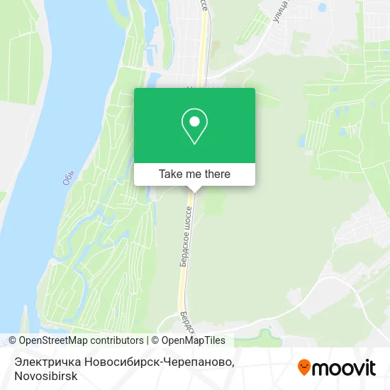 Электричка Новосибирск-Черепаново map