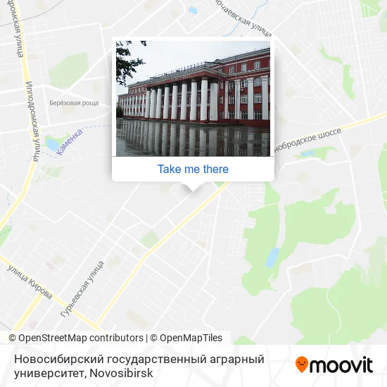 Новосибирский государственный аграрный университет map
