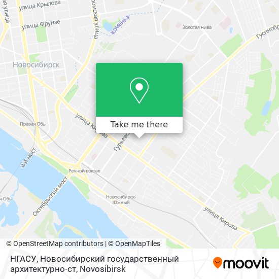 НГАСУ, Новосибирский государственный архитектурно-ст map