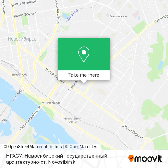 НГАСУ, Новосибирский государственный архитектурно-ст map
