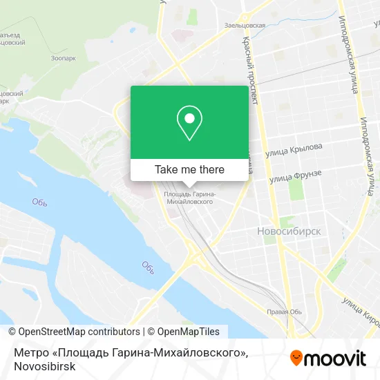 Метро «Площадь Гарина-Михайловского» map