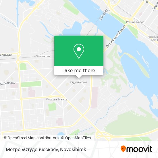 Метро «Студенческая» map