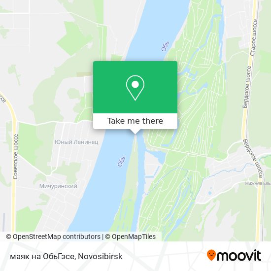 маяк на ОбьГэсе map