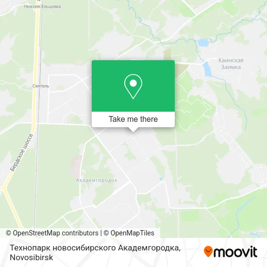 Технопарк новосибирского Академгородка map