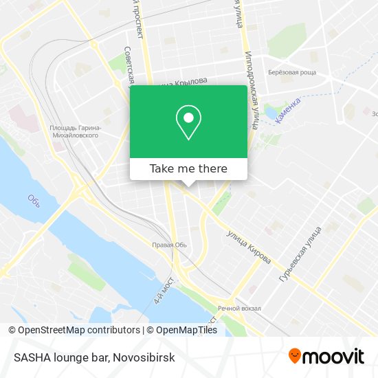 SASHA lounge bar map