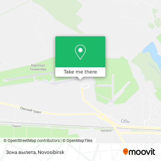 Зона вылета map