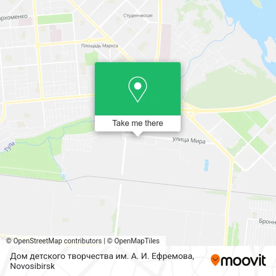 Дом детского творчества им. А. И. Ефремова map
