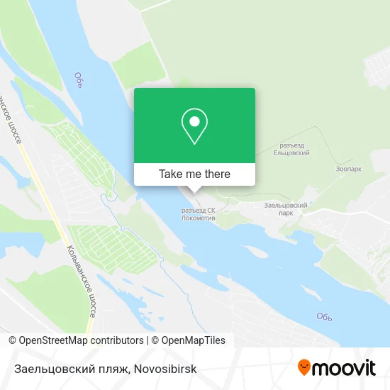 Заельцовский пляж map