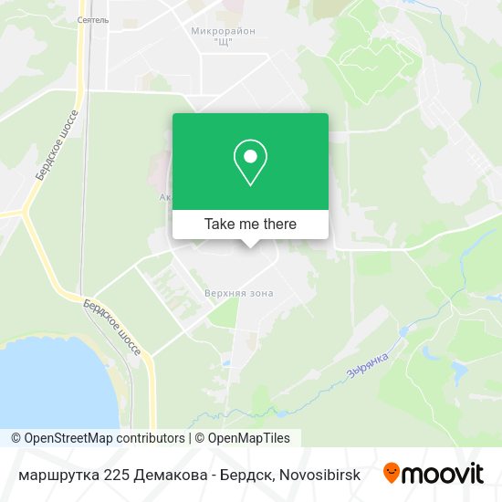 маршрутка 225 Демакова - Бердск map