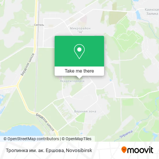 Тропинка им. ак. Ершова map