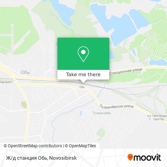 Ж/д станция Обь map