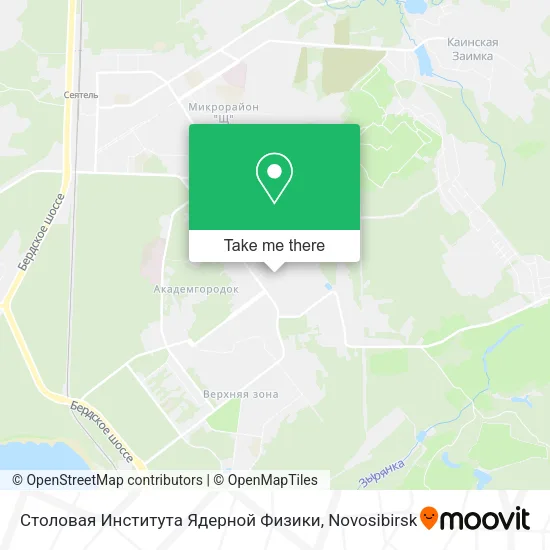 Столовая Института Ядерной Физики map