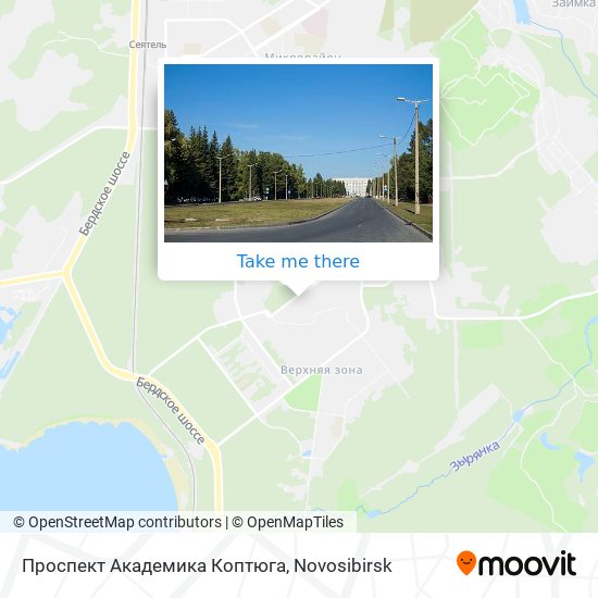 Проспект Академика Коптюга map