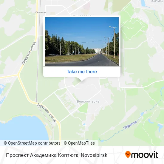 Проспект Академика Коптюга map
