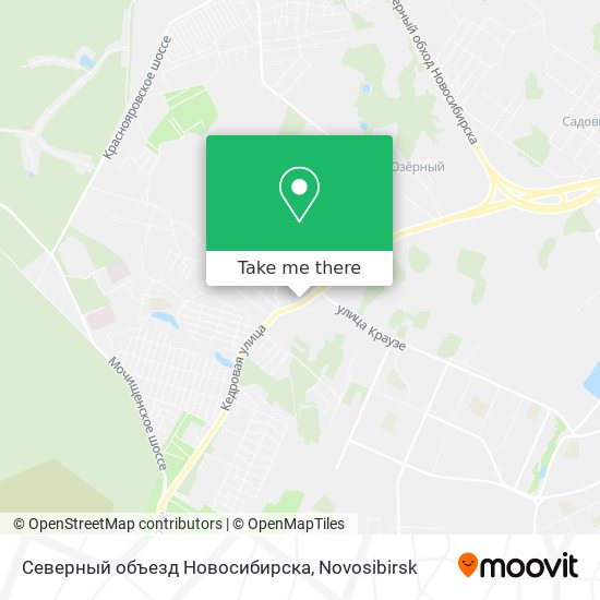 Северный объезд Новосибирска map