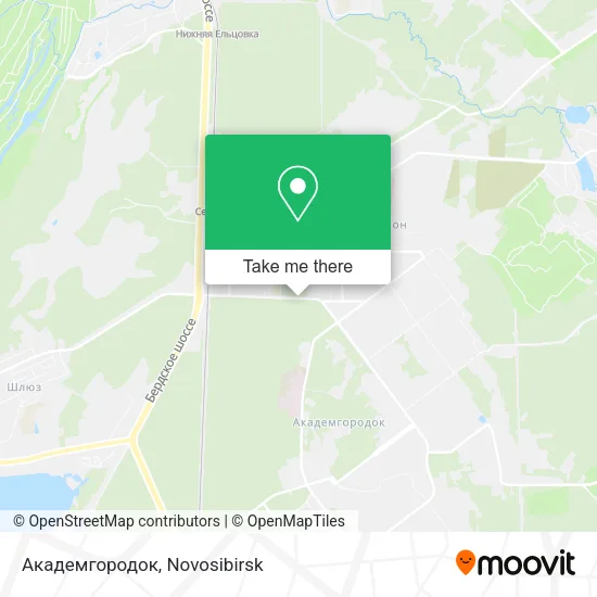 Академгородок map