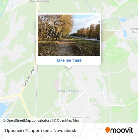 Проспект Лаврентьева map